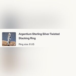 Sterling Silver Twisted Stacking Ring
